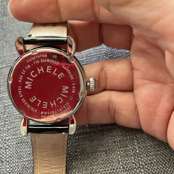 Michele CSX Diamond and black irredesent face watch w/day of the month c… - Picture 11 of 14